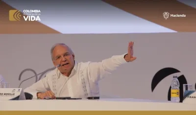 El Ministro de Hacienda, Ricardo Bonilla.