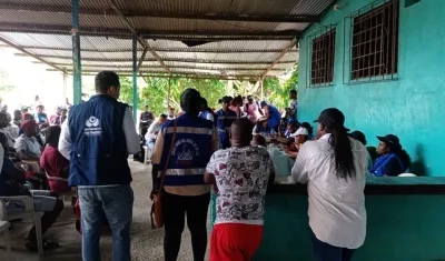 Funcionarios de la Defensoría del Pueblo en el Chocó.