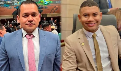 Los representantes Alejandro Ocampo, del Pacto Histórico, y Miguel Polo Polo, de las comunidades afro.