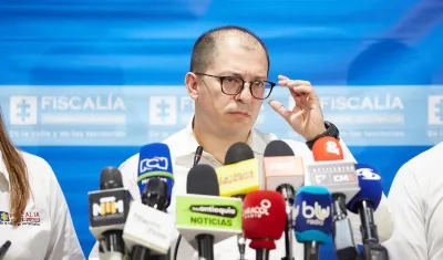 El Fiscal en rueda de prensa en Medellín
