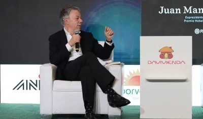 Juan Manuel Santos, en su exposición en la Asamblea de la Anif.