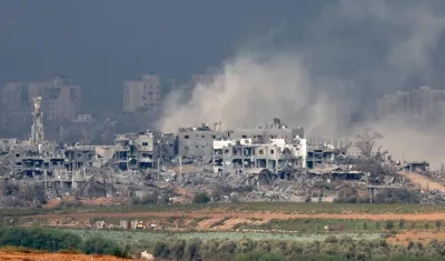  Explosión tras un ataque aéreo en la parte norte de la Franja de Gaza.