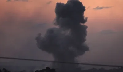 Imagen de bombardeo en la Franja de Gaza.