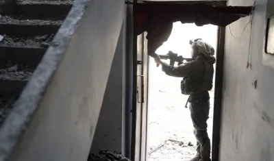 Soldado en la Franja de Gaza.