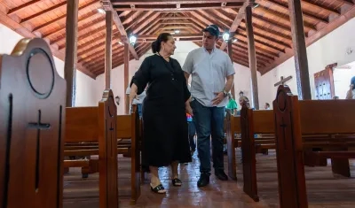 Cielo Gnecco y el Gobernador del Cesar, Andrés Meza.