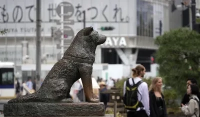 La estatua de Hachiko en Tokio.