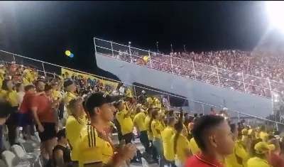 Los hinchas de Colombia en Paraguay.