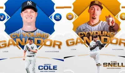 El anuncio de Gerrit Cole y Blake Snell como ganadores del Cy Young.