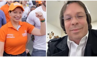 Representante Ingrid Aguirre y César Lorduy.