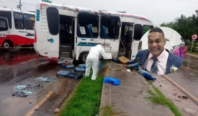 El pastor Johan Herrera murió en el lugar del accidente, en la calle 30. 