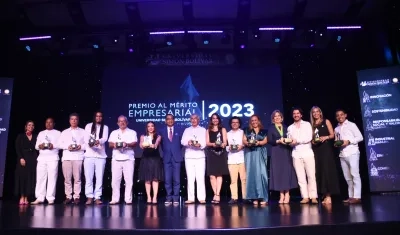 Los ganadores del Premio al Mérito Empresarial.