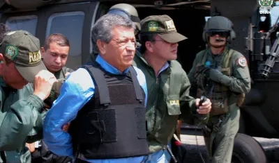 Miguel Rodríguez Orejuela en el momento de su extradición.