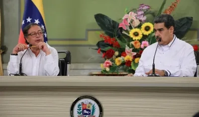 Gustavo Petro y Nicolás Maduro.