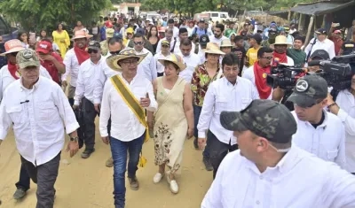 El Presidente Gustavo Petro en La Guajira tras la declaratoria de la emergencia económica que luego tumbó la Corte.