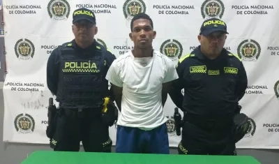 Sergio David Zuñiga Arroyo, capturado por la Policía. 