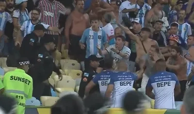 Riña en el estadio Maracaná. 
