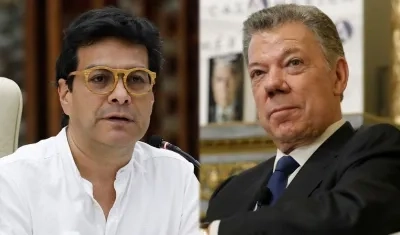 Excomisionado de Paz Danilo Rueda y el expresidente Juan Manuel Santos.