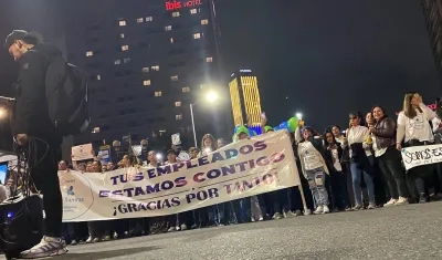 Imagen de los manifestantes.