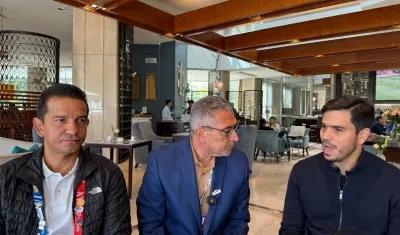 Secretario de Deportes, Gabriel Berdugo y Luis Restrepo, director de Indeportes.