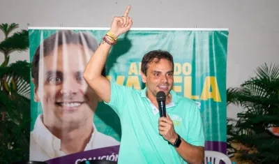 Alfredo Varela en la campaña pasada a la Gobernación del Atlántico