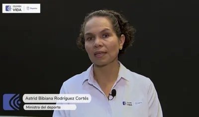 Astrid Bibiana Rodríguez, ministra del Deporte