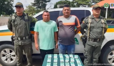 Captura oficial de Franklin Enrique Barrera Ortega y Jairo Cortés Miranda.