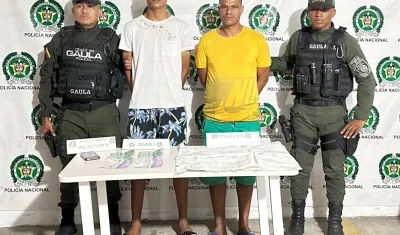 Captura de dos presuntos integrantes de la banda ‘Los Costeños’ por el delito de extorsión.