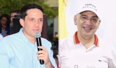 Camilo George, de Pro Santa Marta, y e alcalde electo Carlos Pinedo
