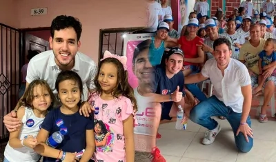 El nuevo edil Guillo Mendoza en varias visitas que hizo al corregimiento de La Playa