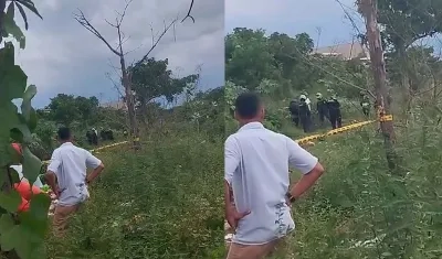 Lugar en el que fue hallado el cuerpo sin vida.