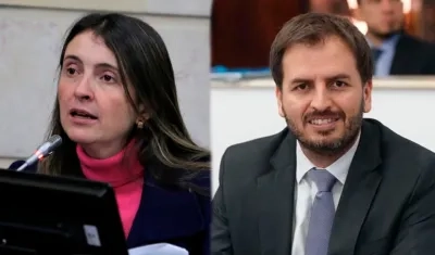 Senadora Paloma Valencia y Representante Andrés Forero, ambos del Centro Democrático.