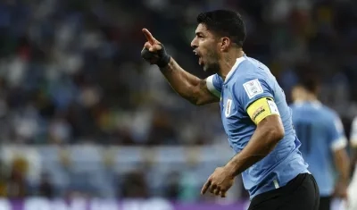 Luis Suárez, delantero de la selección uruguaya. 