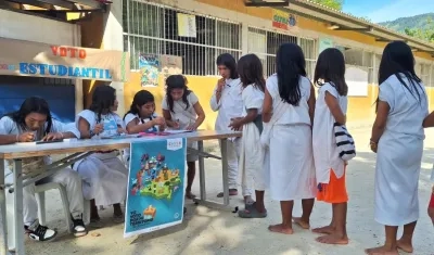 Voto Estudiantil 2023 en la Institución EtnoEducativa Distrital Zalemaku Sertuga, Sierra Nevada de Santa Marta