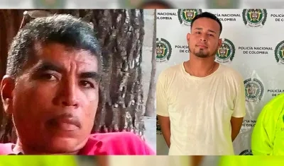 Rodolfo José García Sierra (izquierda), y el presunto homicida Andrés Mauricio Coba Silvera. 