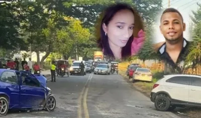 Greiman Pinto y Karelis Álvarez, fallecidos en accidente en La Guajira.