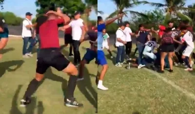 La agresión fue en un partido de la Liga del Atlántico.