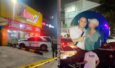 Alex Mancera fue asesinado en este local comercial de la carrera 43. 