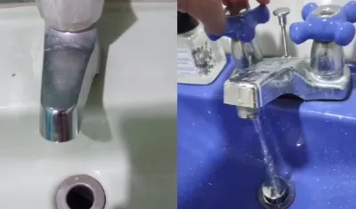 Baja presión en el servicio de agua. 