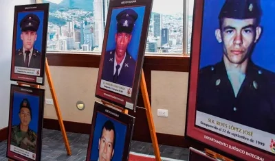 Algunos policías y militares desaparecidos durante el conflicto armado. 
