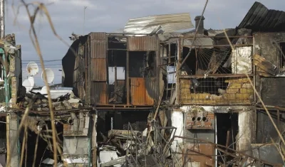 Daños causados por un dron en Odesa, Ucrania. 