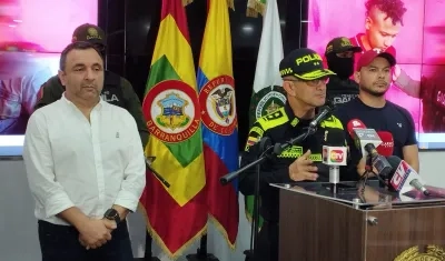 General Jorge Urquijo, Comandante de la Policía Metropolitana de Barranquilla. 
