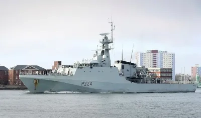 El Reino Unido enviará el patrullero HMS Trent (clase River) al Caribe para demostrar su apoyo a Guyana