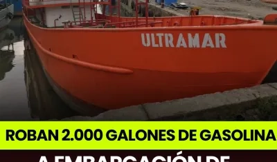Embarcación que transportaba gasolina