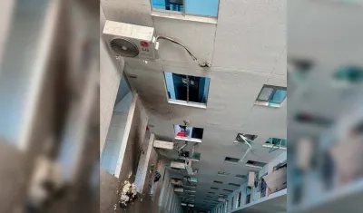 Edificio donde se registró la explosión. 