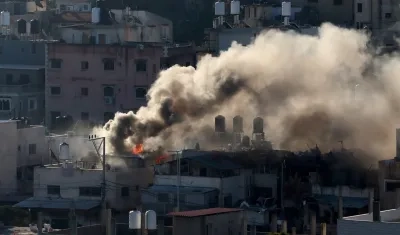 Imagen del bombardeo en Gaza.