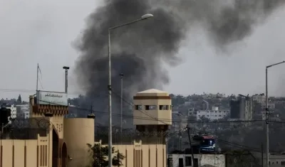 Imagen de los bombardeos en la Franja.
