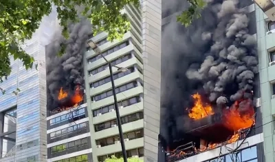 Incendio en edificio de Buenos Aires. 