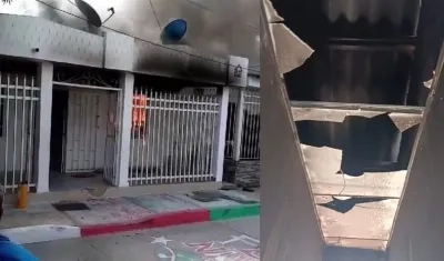 Incendio en el barrio Las Flores. 