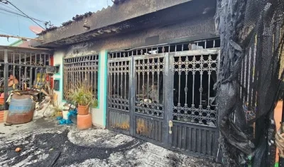 Vivienda donde se originó el incendio. 