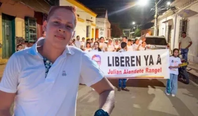 Mompox, la tierra natal de Julián Alandete, marchó para pedir que sea liberado